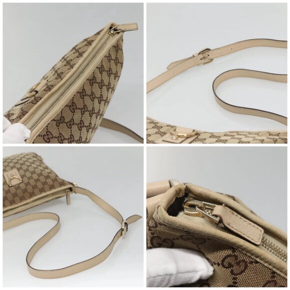 GUCCI GG Canvas Abbey Shoulder Bag Beige Gold 131326 Auth SW1474 - Picture 16 of 16
